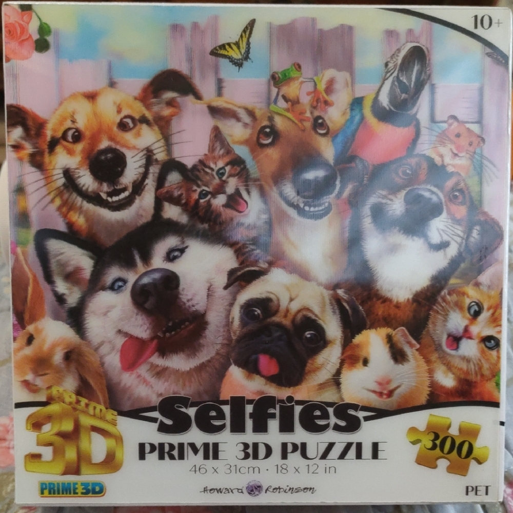 3D Animal Selfies Puzzle - 300 Pieces